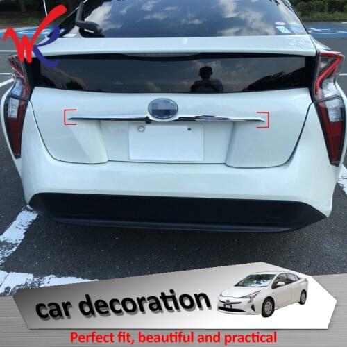 Loyalty for Toyota Prius 2016 2017 Rear Tailgate License Decoration Trim Cover ABS Chrome Car Styling Auto Accessories