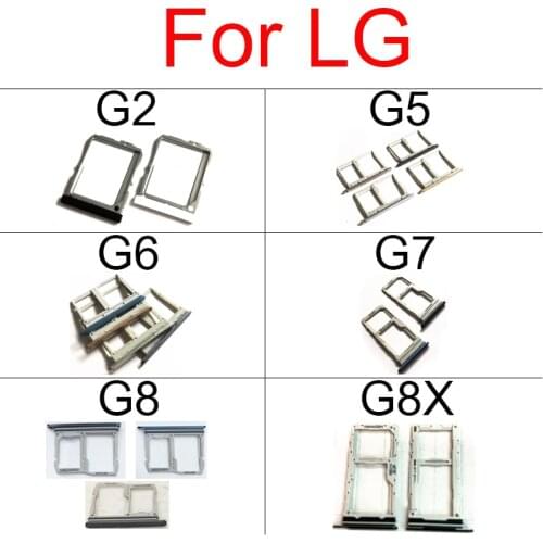 SD Memory & SIM Card Tray Holder For LG G2 G5 G6 F700S G7 Sim Card Reader Slot Socket Adapter Replacement Parts Accessories