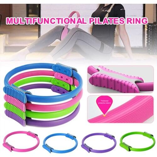 Yoga Pilates Ring Slimming Body Building Training Magic Wrap Heavy Duty Material Yoga Circle 5 colors fitness accessories sport