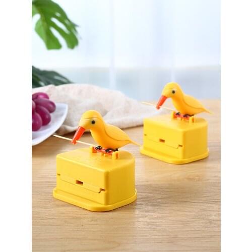 Wonderlife Bird toothpick box press personality living room creative plastic cartoon automatic net red tooth sign barrel lovely