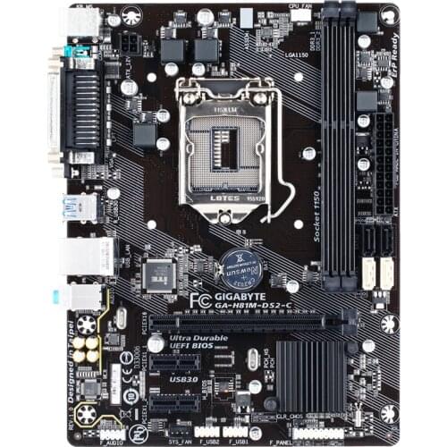For Gigabyte GA-H81M-DS2-C Original Used Desktop Motherboard H81M-DS2-C H81 LGA 1150 i3 i5 i7 DDR3 16G Micro-ATX