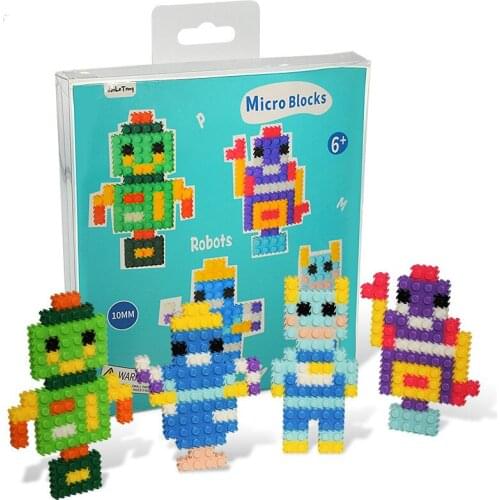 JINLETONG Mini building blocks Robot Mini Building Brick 3D Cartoon Character Model Educational toys for Kids building blocks