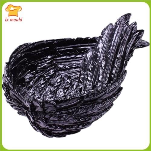 2021 New Angel Wing Silicone Moulds Chocolate Polymer Clay Soap Candle Wax Resin Long Tail Wing Silicone Molds