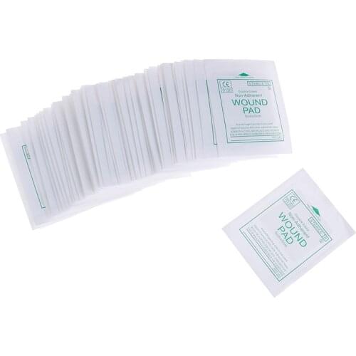 New 50 pcs/lot gauze pad Cotton first aid waterproof wound dressing sterile medical gauze pad wound care supplies