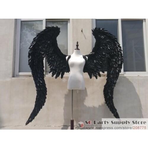 NEW Customized Black Devil angel wings Cosplay shooting display props stage Bar decoration Fashion accessories EMS Free shipping