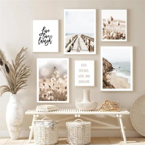 Natural Landscape Flowers Landscape Art Poster Furniture Decoration Wall Art Oil Painting Nordic Living Room Design Print