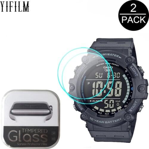 2Pcs HD Clear 9H Anti-Scratch Glass For Casio STANDARD MDV-107 MDV107 AE-1500WH AE1500WH Screen Protector Film Tempered Glass