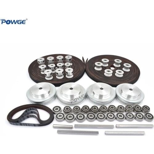 POWGE VORON 2.4 Set GT2 LL-2GT RF Open Timing Belt 2GT 16T 80T 20T Tooth Pulley 188-2GT Shaft Bearing 625 F695 2RS Motion Parts