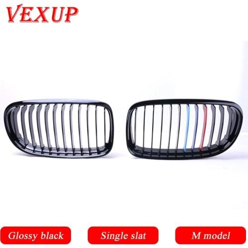 1 Pair Gloss Black Front Grille/Grilles Kidney M Version Slat For BMW E91 E90 318I 320I 325I 328I 335I 3-Series 2009 2010 2011
