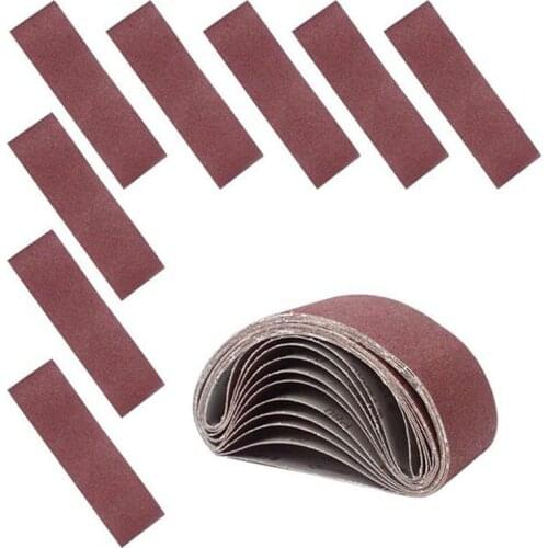 3 X 21 Inch Sanding Belts | Aluminum Oxide Sanding Belt | Premium Sandpaper For Portable Belt Sander – 10 Pack