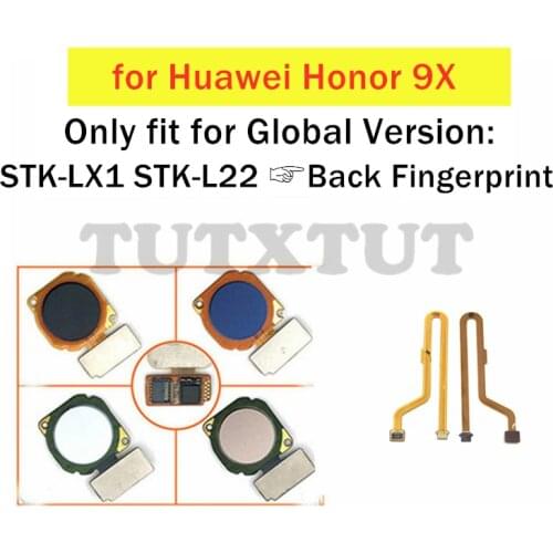 For Huawei Honor 9X Global STK-LX1 STK-L22 Fingerprint Sensor Scanner Connector Button Touch ID Flex Cable Repair Spare Parts