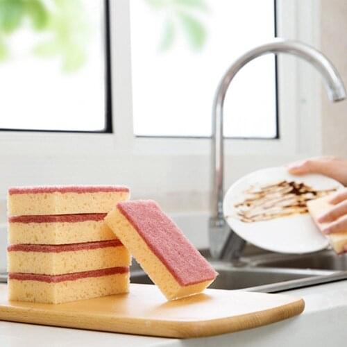 Scratch-resistant Kitchen Dishwashing Sponge Non-stick Double-sided Sponge For Cleaning Tableware