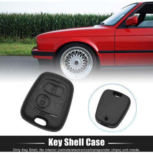 X Autohaux 2 Button Remote Key Case Shell Fob For Peugeot 107 207 307 407 106 206 306 406