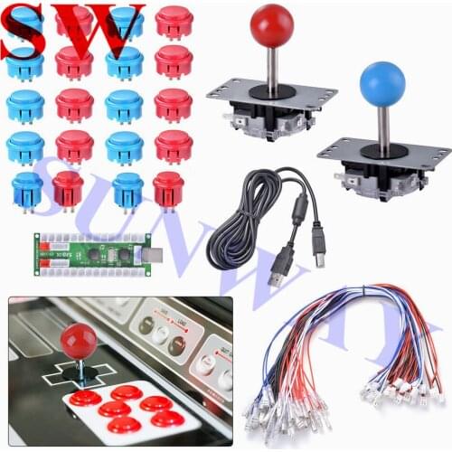 Zero Delay Arcade Game USB Encoder PC Joystick DIY Kit for Mame Jamma Other PC Fighting Games Arcade Mame Games Rocker