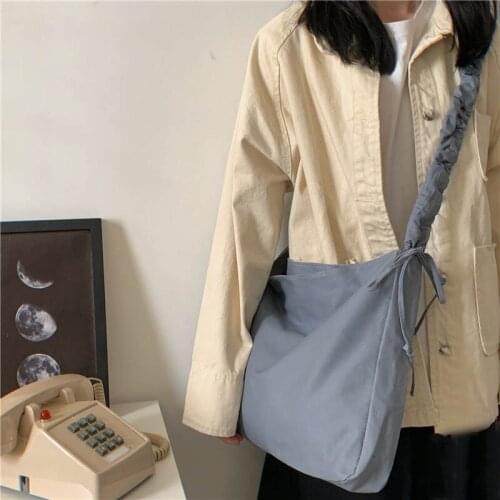 New Fashion Folding Women Handbag Tote Ladies Casual Canvas Bag Aesthetic Elastic Band Shoulder Bag Beach Handbags High Quality