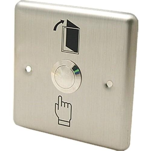 10 pcs) Door access control button NO signal automatically restroration metallic switch 86 standard Door release swithc