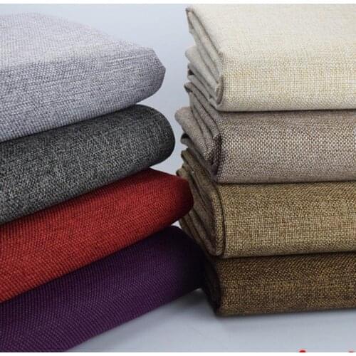 1200D Thick Strong Linen Style Polyester Cotton Fabric Cloth Craft Cushion Table Sofa Curtain Upholstery Fabric 380g /Meter