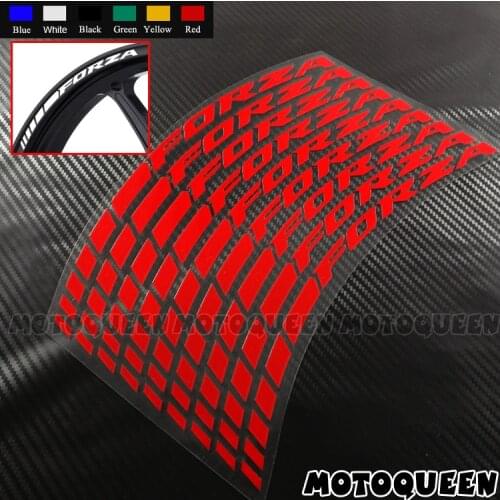 16X Motorcycle Front Rear Wheel Rims Tire Decorative Decals Reflective Stripe Stickers Waterproof For FORZA 125 300 350 750