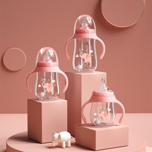 180/240/300ML Baby Bottles Drinking Cup Feeding Bottle Wide-Caliber Multifunctional Drinking Milk Drinking Water Dual-use Bottle