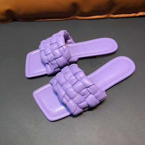 2021 Fashion Flats Slippers Women Sandals Weave Slides Sandal Ladies Outdoor Beach Shoes Woman Home Slippers Female Flip Flops