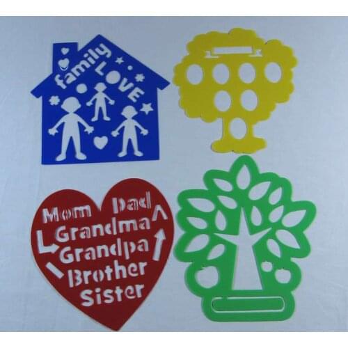 4pcs drawing toy Children Puzzle Early Painting Drawing Board Sketchpad Toy Family Learning Stationery Template Tools Plastic