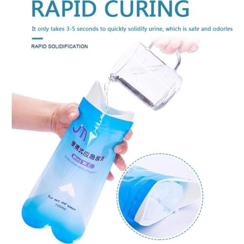 4pcs Piss Bags Travel Mini Mobile Toilet Disposable Urinal Portable Pee Bags Convenient Men Women Using Outdoors