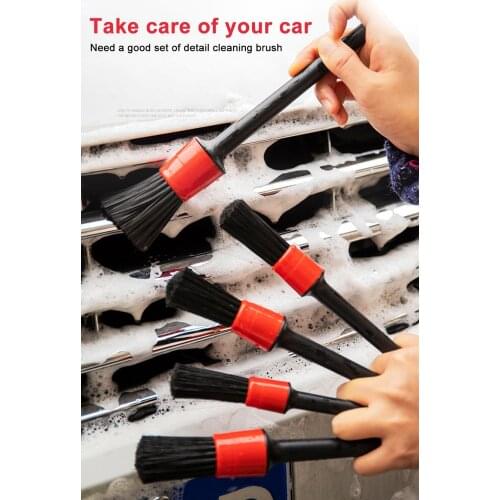 5pcs Car Wash Air Outlet Detailing Brush Auto Cleaning Dashboard Accessories High quality PP plastic handle