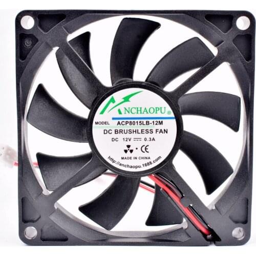 ACP8015LB-12M 8cm 8015 80x80x15mm DC12V 0.30A Double ball bearing power supply case dual ball high air volume cooling fan