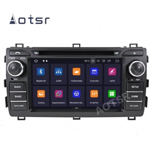 AOTSR 2 Din Car Radio Coche Android 10 For Toyota Auris 2013 - 2015 Central Multimedia Player GPS Navigation 2Din DSP Autoradio