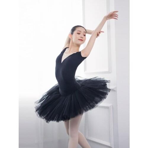 Girls Short Sleeves Leotards Cotton Lycra V Back Lace Ballet Leotard Adult Ballet Uniforms Dance Wear Clothing Dancing Leotard