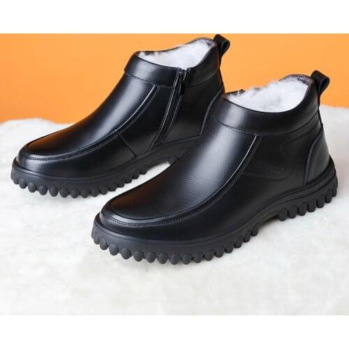 Genuine Leather winter boots men Boots Fashion Footwear Shoes Men Business Casual Men Shoes snow boots zapatos de hombre gb6