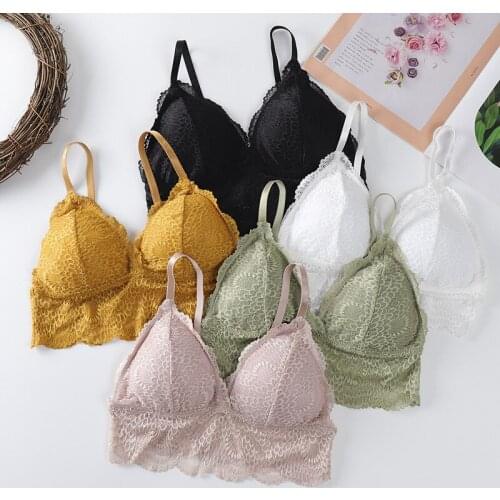 Women Bra Wireless Bralette Crop Top Sexy Push Up Bras Ladeis Lingerie Femme Lace Brassiere Female Intimates Underwear Sexy