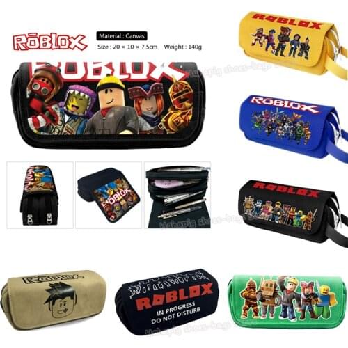 Hot Game Large Capacity Pencil Case Robloxs Pencilcase Student School Stationery Supplies Kids Pencil Bag Pen Storage Box Pouch