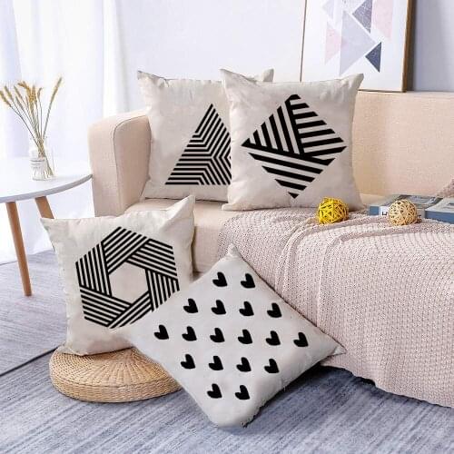 Geometric Print Pillowcase Nordic Decoration Home Living Room Pillow Case Decor Sofa Bedroom Car Cushion Cover Housse De Coussin