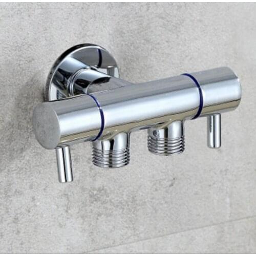 Brass Chrome Double Head Dual Use Bibcock, Cold Tap, Washing machine Faucet, Toilet Bibcock,tap,garden Faucet