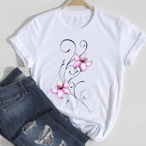 T-shirts Spring Summer Clothes Graphic Tshirt Top Lady Print Female Tee T-Shirt Women Floral 90s Fashion Trend Style Cute