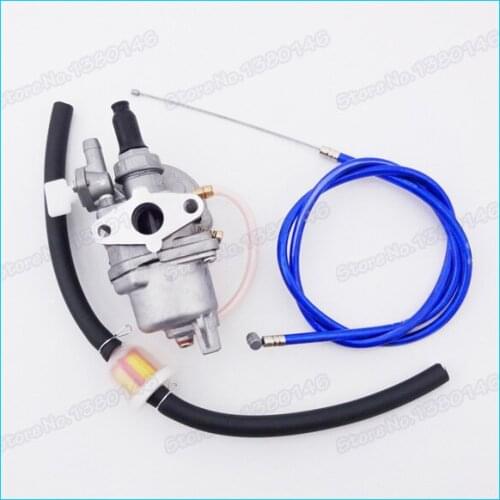 Fuel Filter Carb Carburetor Blue Gas Throttle Cable For 47cc 49cc Dirt Pocket Bike Moto Mini Atv Quad Moped Scooter