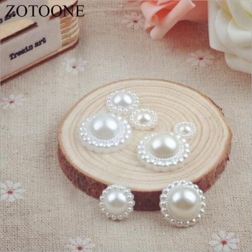 ZOTOONE 9/11/13/16/20MM 50PCS High Quality Big Rhinestones Resin Pearl Nail Art Glue On Flatback Garment Accessory Rhinestones