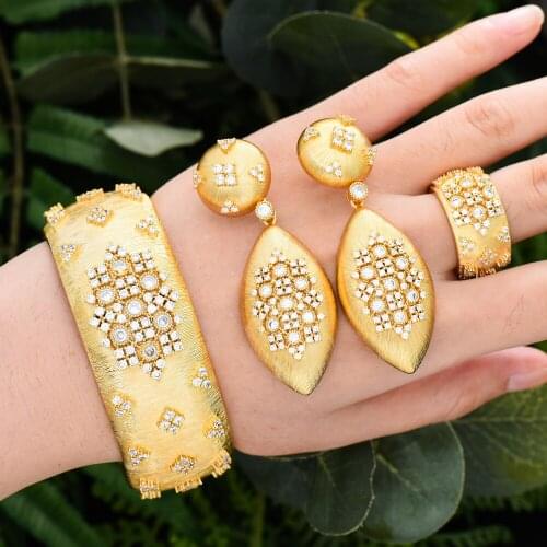 GODKI Brand Gorgeous Luxury Shining Necklace Bracelet Ring Earring Set For Women Wedding Bridal Cubic Zirconia Jewelry Fashion