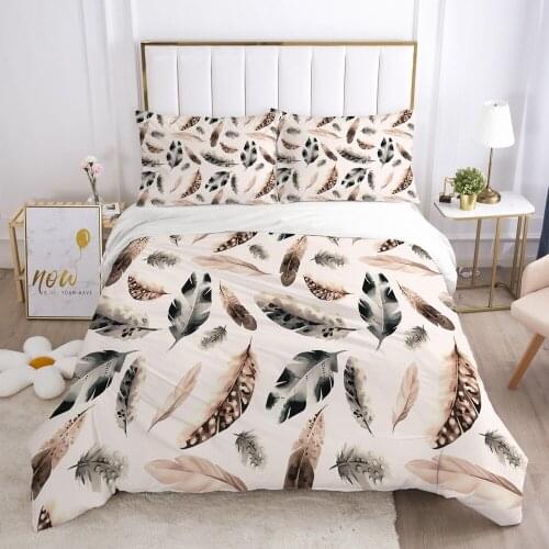 Bedding Sets Duvet Cover Set Feather Comforther Cases Quilt Covers Pillowcase 3D Bohemian Full Twin Single Double Size Bed Linen