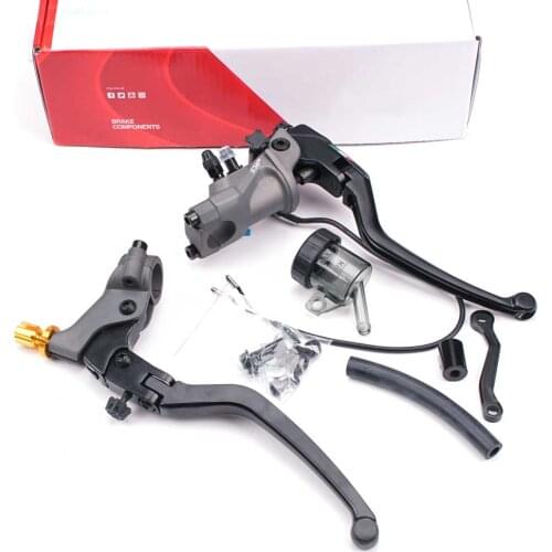 Forged Aluminium 19RCS Racing Bike Motorcycle Perch Line Cable Clutch Brake Set Mater Cylinder Lever 22 Handle Bar Radial Mount