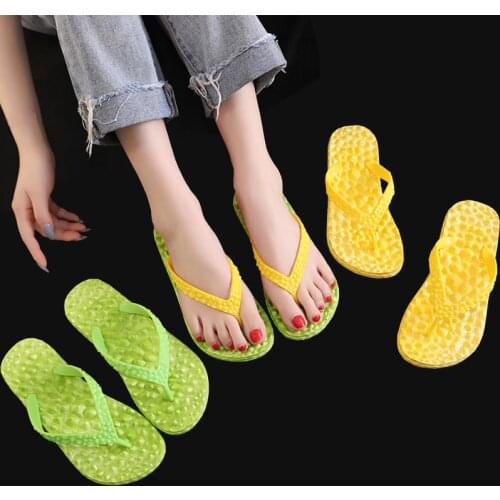 New summer massage flip flops non-slip flat comfortable ladies slippers