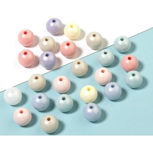 Linsoir acrylic jewelry round Pearl beads 8mm 100pcs/Lots braclets for women jewelry making charms wholesale mix color