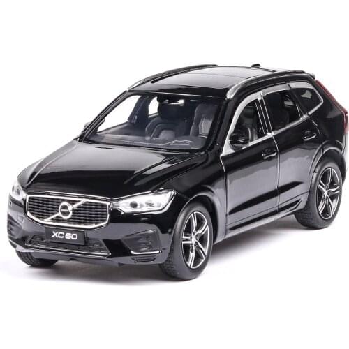 Diecast Model SUV Car 1:32 XC60 Metal Alloy Simulation Pull Back Cars Lights Toys Vehicles For Kids Gifts For Children