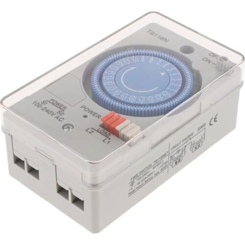 24 Hour Chronometry Timer Mechanical Switch Time Relay AC 100-240V