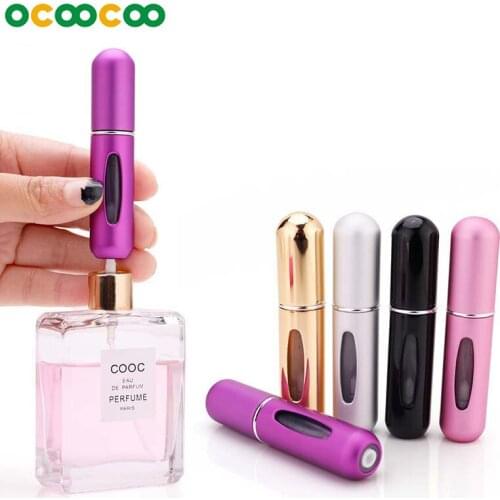 5mlRefillable Mini Perfume Spray Bottle Aluminum Spray Atomizer Portable Travel Cosmetic Container Perfume Bottle Fashion Tool