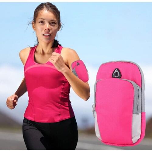 Mobile Phone Arm Bag Sports Arm bag Men and Women Running Hiking Bag Outdoor Fitness Riding Nylon Wrist Bag Running Wristband
