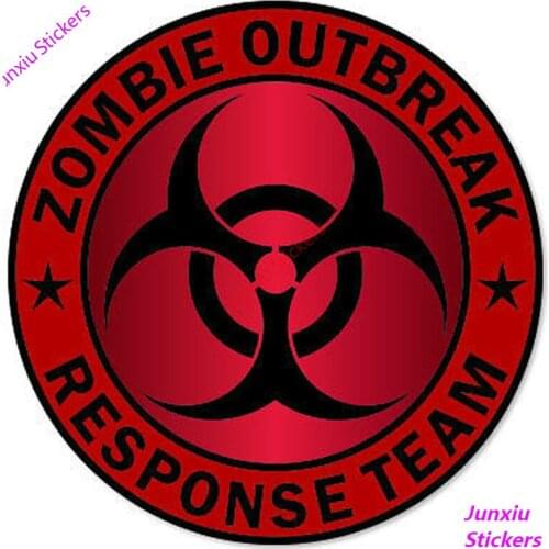 Fashion ZOMBIE Outbreak Response Team Car Stickers Funny Bumper Motorcycle Laptop Trunk Decal Reflective Accessories KK14*14cm