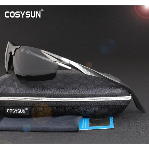 2019 New Aluminum Magnesium Polarized Sunglasses Mens Driving Sunglasses male sun glasses Men Sport Sunglasses with Case 0206