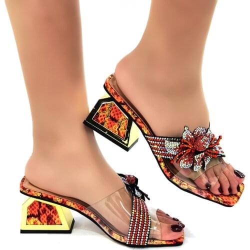 2021 New Fashion Design Rome Summer Slippers Sandals Ladies Low Heel 7CM Party Dance Women slides Shoes